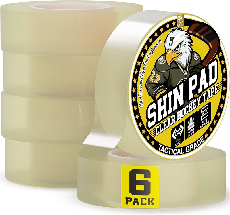 Eagle's Bulk Hockey Tape Black, White or Clear Multipurpose Tape Roll - Strong Adhesive - Durable Cloth or PVC Tape - Hokey Sports Gifts, Accessories, Equipment, Gear - Image 1